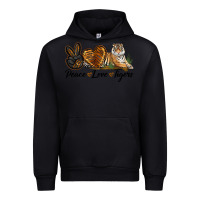 Black Peace Love Tigers Urban Hoodie - LillyAllenDesigns