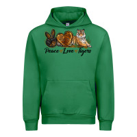 Emerald Peace Love Tigers Urban Hoodie - LillyAllenDesigns