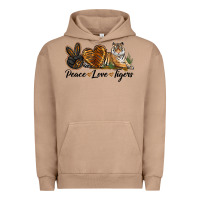 Pigment Burro Peace Love Tigers Urban Hoodie - LillyAllenDesigns