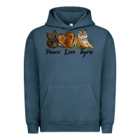 Pigment Midnight Navy Peace Love Tigers Urban Hoodie - LillyAllenDesigns