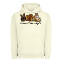 Pigment Pistachio Peace Love Tigers Urban Hoodie - LillyAllenDesigns