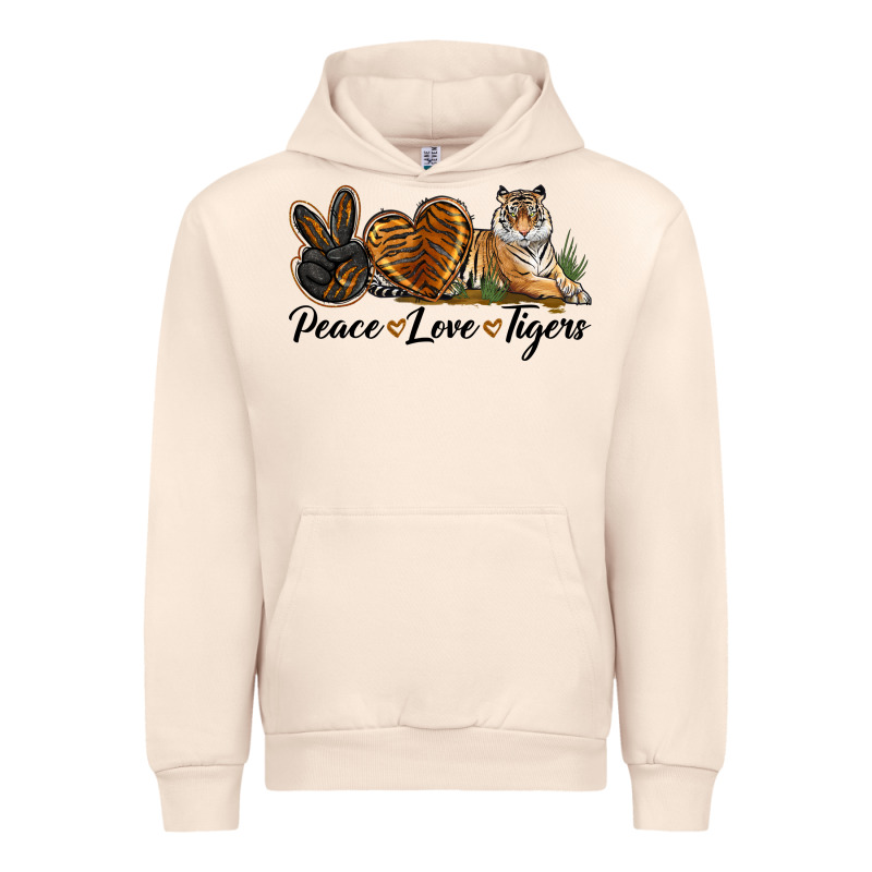 Peace Love Tigers Urban Hoodie by LillyAllenDesigns | Teevron
