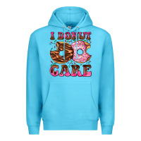 Ocean Blue i donut care Premium Hoodie - AdoDesignShop