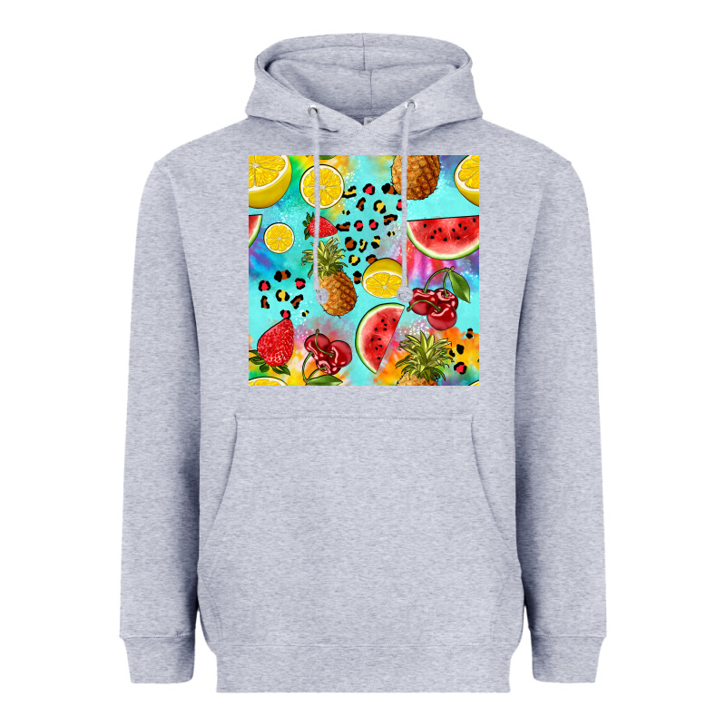 Fruits Tie Dye Seamless Pattern Heavyweight Hoodie by Zillion Design Studio | Teevron