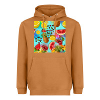 Meerkat fruits tie dye seamless pattern Heavyweight Hoodie - Zillion Design Studio