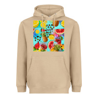 Mushroom fruits tie dye seamless pattern Heavyweight Hoodie - Zillion Design Studio