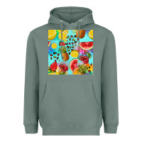 Sage fruits tie dye seamless pattern Heavyweight Hoodie - Zillion Design Studio