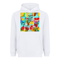 White fruits tie dye seamless pattern Heavyweight Hoodie - Zillion Design Studio