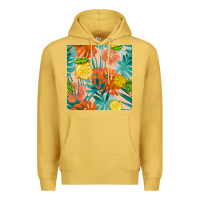 Antique Gold pineapple and lemon seamless pattern Premium Hoodie - BundleAndBundleShop