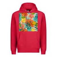 Cardinal pineapple and lemon seamless pattern Premium Hoodie - BundleAndBundleShop