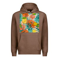 Chestnut pineapple and lemon seamless pattern Premium Hoodie - BundleAndBundleShop