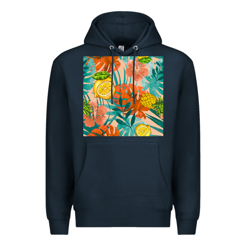 Pineapple And Lemon Seamless Pattern Premium Hoodie by BundleAndBundleShop | Teevron