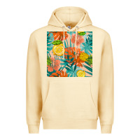 Pina Colada pineapple and lemon seamless pattern Premium Hoodie - BundleAndBundleShop