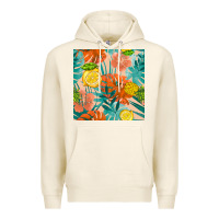 Tofu pineapple and lemon seamless pattern Premium Hoodie - BundleAndBundleShop