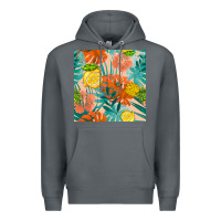 Rock pineapple and lemon seamless pattern Premium Hoodie - BundleAndBundleShop