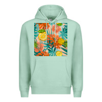 Seafoam pineapple and lemon seamless pattern Premium Hoodie - BundleAndBundleShop