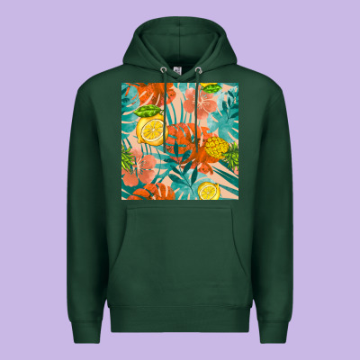 Pineapple And Lemon Seamless Pattern Premium Hoodie Designed By Bundleandbundleshop