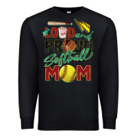 Black loud and proud softball mom Premium Sweatshirt - Zillion Design Studio