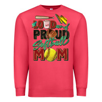 Cardinal loud and proud softball mom Premium Sweatshirt - Zillion Design Studio