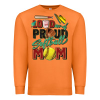 Loud And Proud Softball Mom Premium Sweatshirt | Teevron