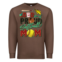 Chestnut loud and proud softball mom Premium Sweatshirt - Zillion Design Studio