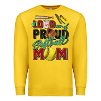 Lemon loud and proud softball mom Premium Sweatshirt - Zillion Design Studio