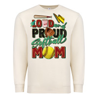 Sandshell loud and proud softball mom Premium Sweatshirt - Zillion Design Studio