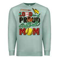 Seafoam loud and proud softball mom Premium Sweatshirt - Zillion Design Studio