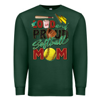 Sports Green loud and proud softball mom Premium Sweatshirt - Zillion Design Studio
