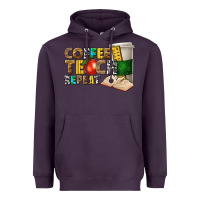 Plum coffee teach repeat Heavyweight Hoodie - texasbilliewilder