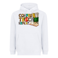 White coffee teach repeat Heavyweight Hoodie - texasbilliewilder