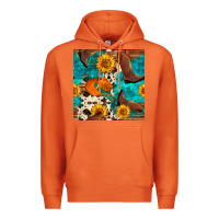 Carrot cowboy boots and hat seamless pattern Premium Hoodie - BundleAndBundleShop