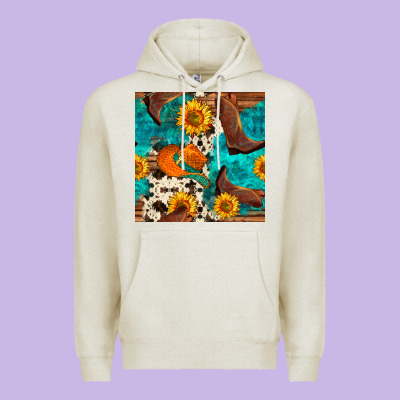 Cowboy Boots And Hat Seamless Pattern Premium Hoodie Designed By Bundleandbundleshop