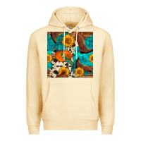 Pina Colada cowboy boots and hat seamless pattern Premium Hoodie - BundleAndBundleShop