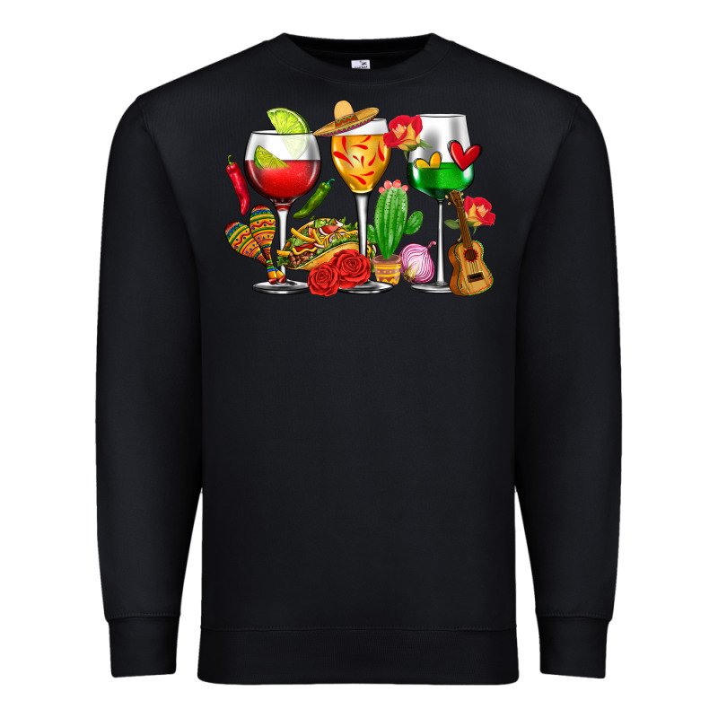 Mexico Wine Glasses Cups Premium Sweatshirt by CTS Tumbler Store | Teevron