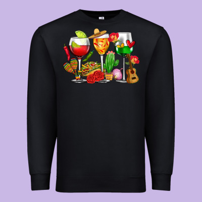 Mexico Wine Glasses Cups Premium Sweatshirt Designed By Cts Tumbler Store