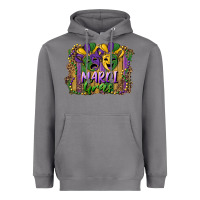 Storm mardi gras mask with leopard background Heavyweight Hoodie - RanaPortraitStore