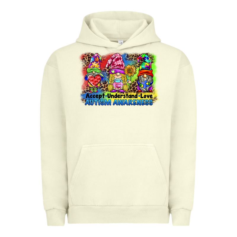 Accept Understand Love Autism Awareness Western Background Urban Hoodie by BarkalooDesign | Teevron