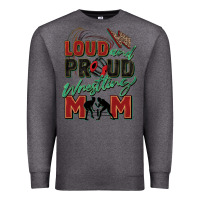 Charcoal Heather loud and proud wrestling mom Premium Sweatshirt - Zillion Design Studio