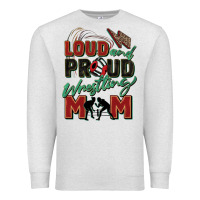 Oatmeal Heather loud and proud wrestling mom Premium Sweatshirt - Zillion Design Studio