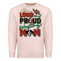 Pale Pink loud and proud wrestling mom Premium Sweatshirt - Zillion Design Studio