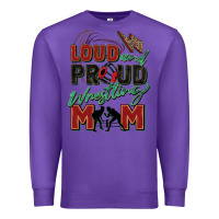 Purple loud and proud wrestling mom Premium Sweatshirt - Zillion Design Studio