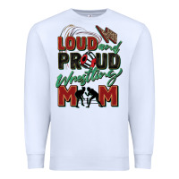 White loud and proud wrestling mom Premium Sweatshirt - Zillion Design Studio