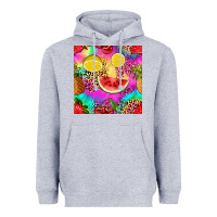 Heather Grey fruits leopard tie dye seamless pattern Heavyweight Hoodie - Zillion Design Studio