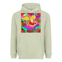 Matcha fruits leopard tie dye seamless pattern Heavyweight Hoodie - Zillion Design Studio