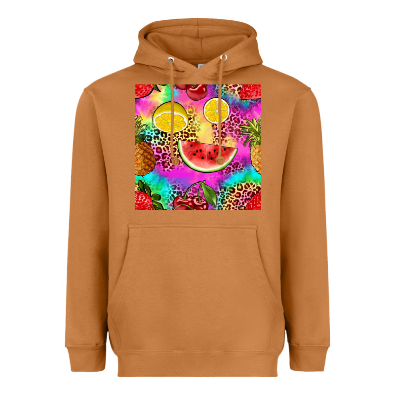 Fruits Leopard Tie Dye Seamless Pattern Heavyweight Hoodie by Zillion Design Studio | Teevron