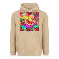 Mushroom fruits leopard tie dye seamless pattern Heavyweight Hoodie - Zillion Design Studio