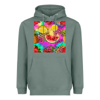 Sage fruits leopard tie dye seamless pattern Heavyweight Hoodie - Zillion Design Studio