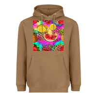 Toasted Coconut fruits leopard tie dye seamless pattern Heavyweight Hoodie - Zillion Design Studio