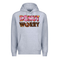 Heather Grey donut worry with donut Premium Hoodie - AdoDesignShop